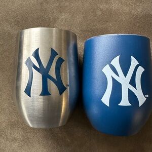 Stainless Steel and Blue Tumblers